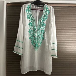 Beaded Embroidered Swim Coverup